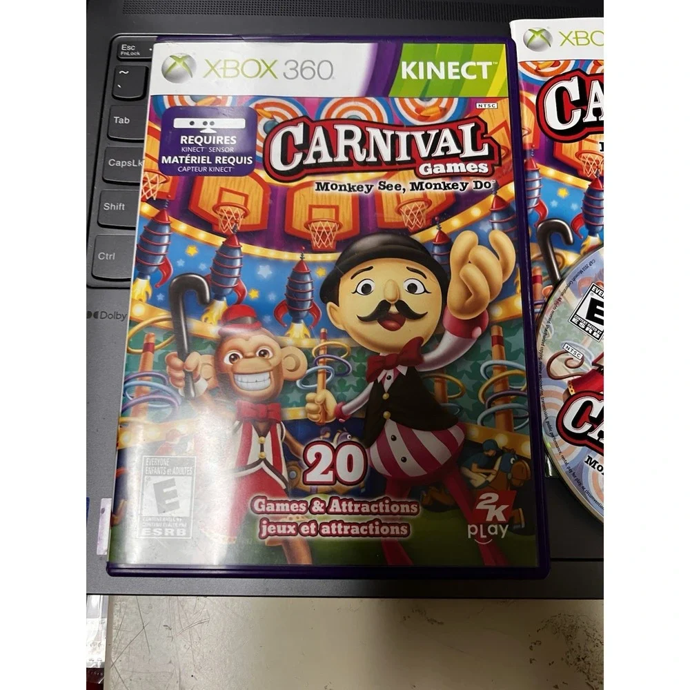 Carnival Games Monkey See Monkey Do Xbox 360 Kinect 2K Play 2011‎ Complete